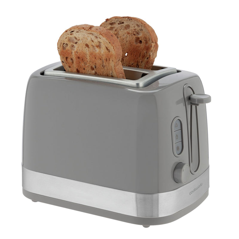 Cookworks grey plastic 2 slice toaster (British brand)