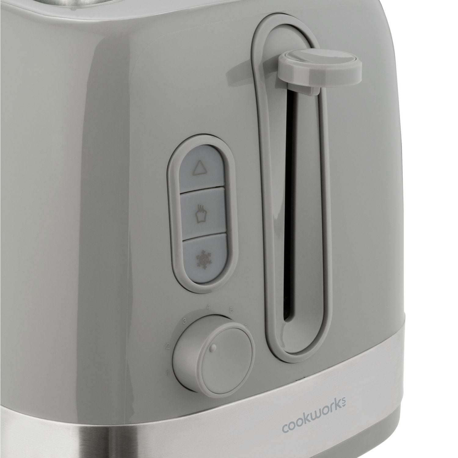 Cookworks grey plastic 2 slice toaster (British brand)