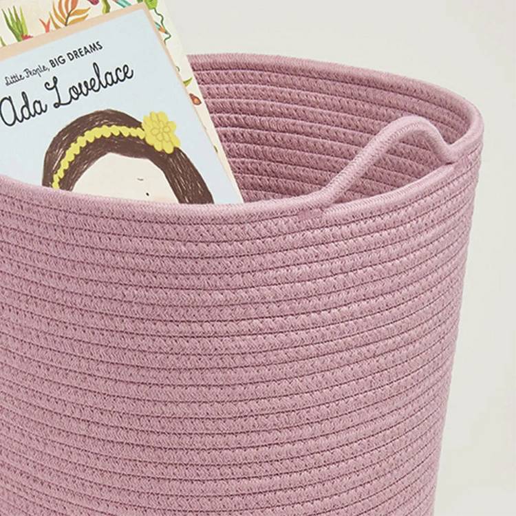 Great Little Trading Company rope storage basket rose pink, imported from the UK