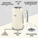 Breville Obliq kettle 1.7l cream - British product