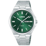 Lorus dark green dial stainless steel bracelet watch (British brand)