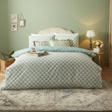 furn Krissa block print blue duvet set double, UK version