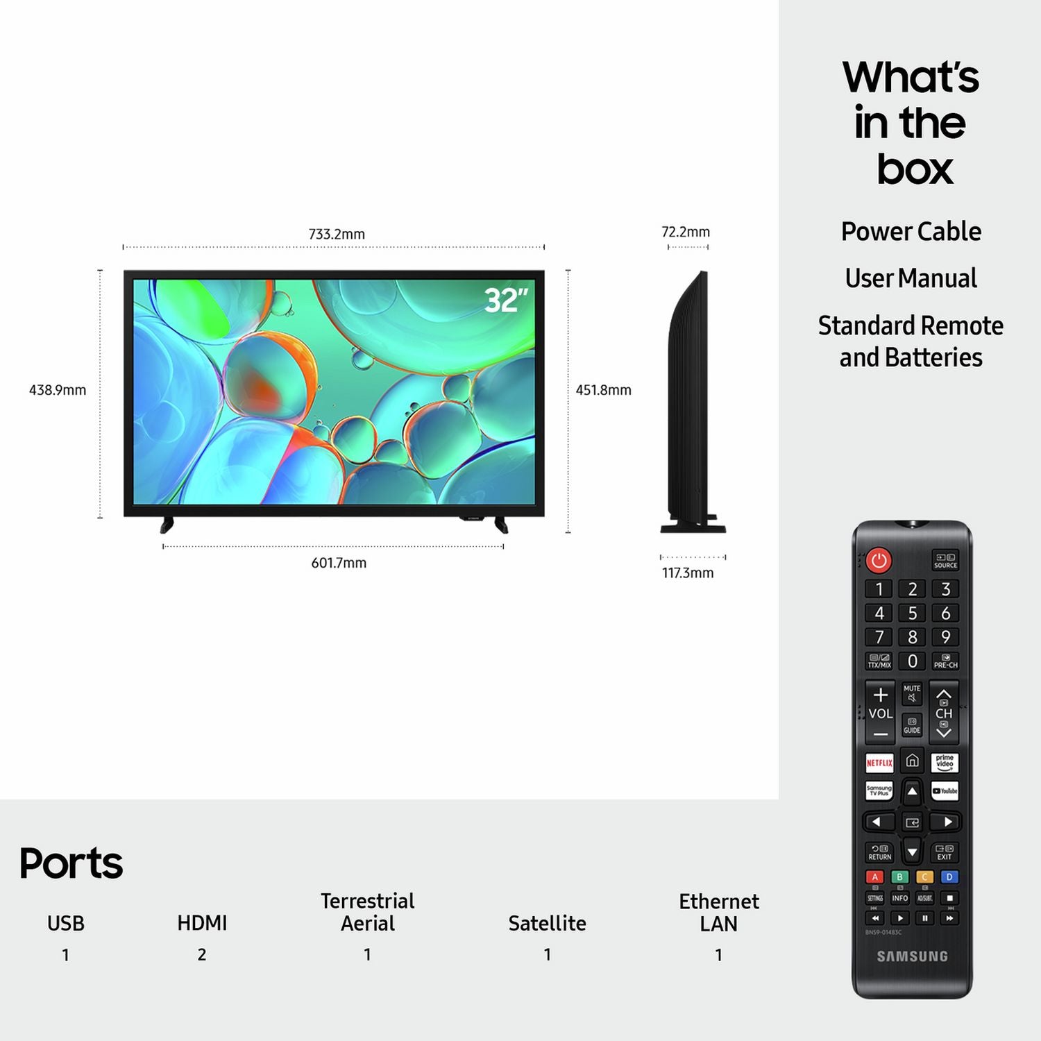 Samsung 32 inch Smart HD Ready HDR LED TV (British brand)