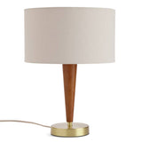 Habitat wood and brass table lamp walnut natural (British brand)