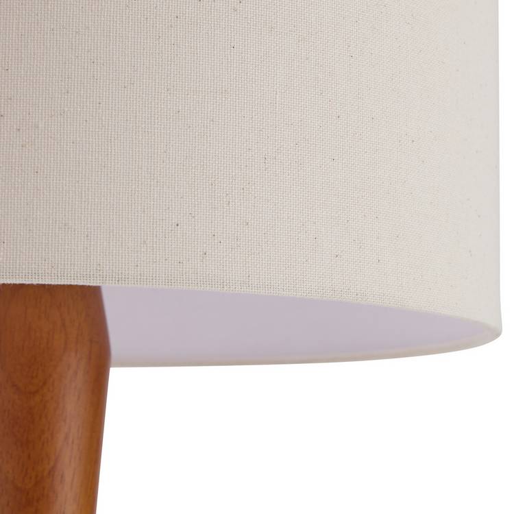 Habitat wood and brass table lamp walnut natural (British brand)