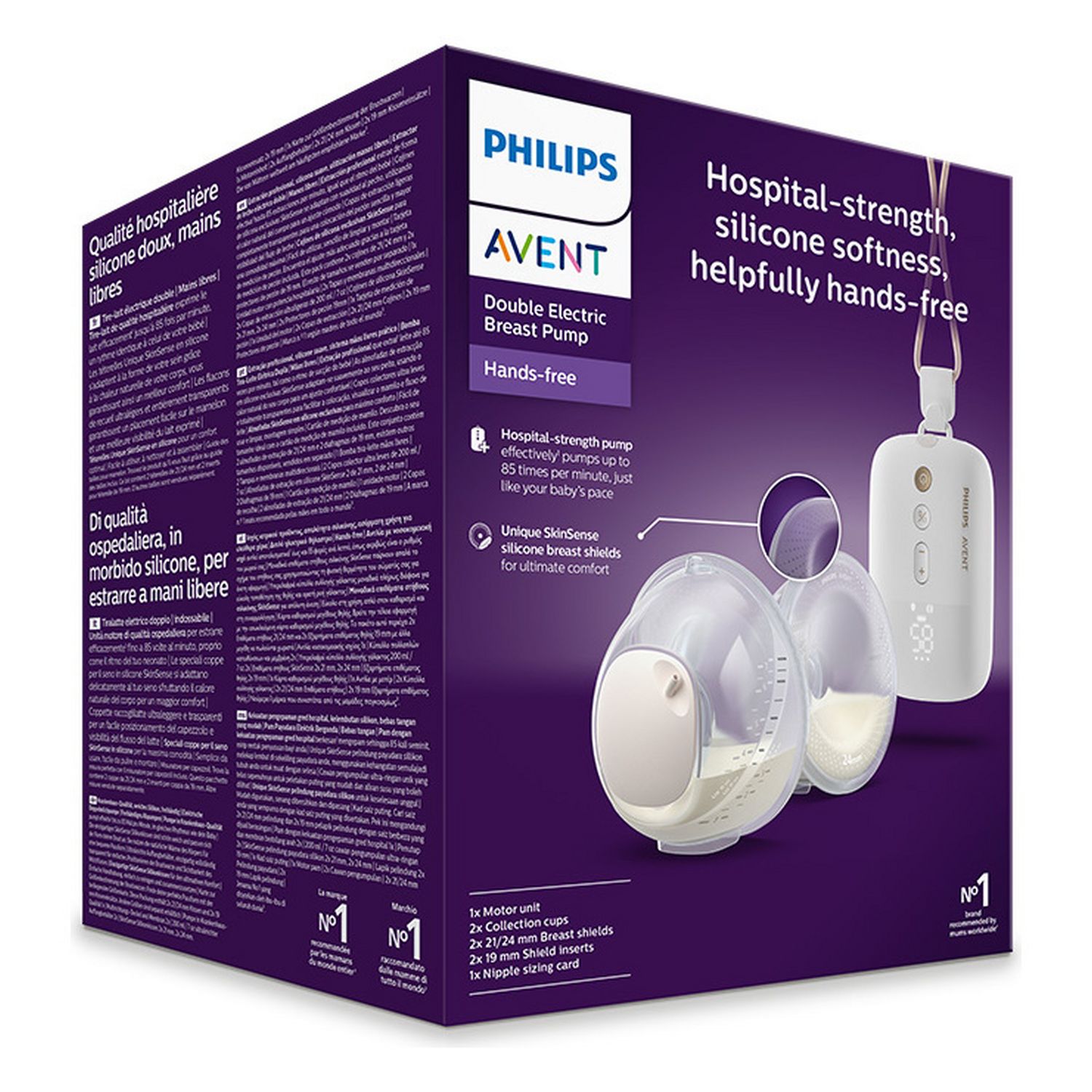 Philips Avent double hands-free electric breast pump, imported from the UK