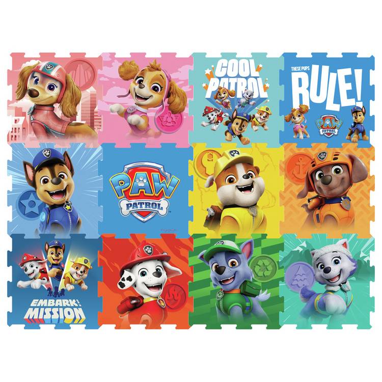 Paw Patrol 12-piece EVA foam play mat (British brand)