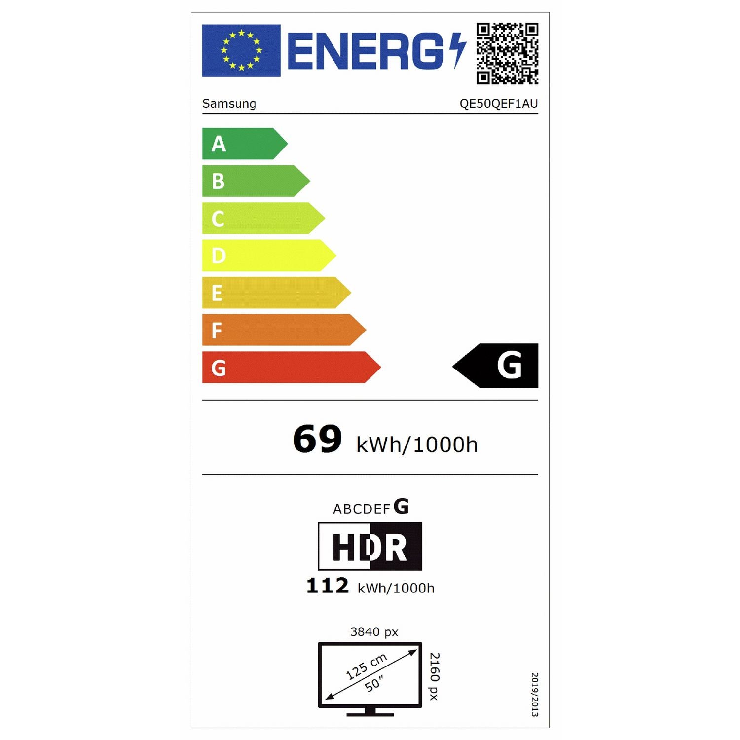 Samsung 50 inch QLED 4K HDR TV, imported from the UK