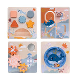 Chad Valley wooden activity cube Under the Sea, imported from the UK