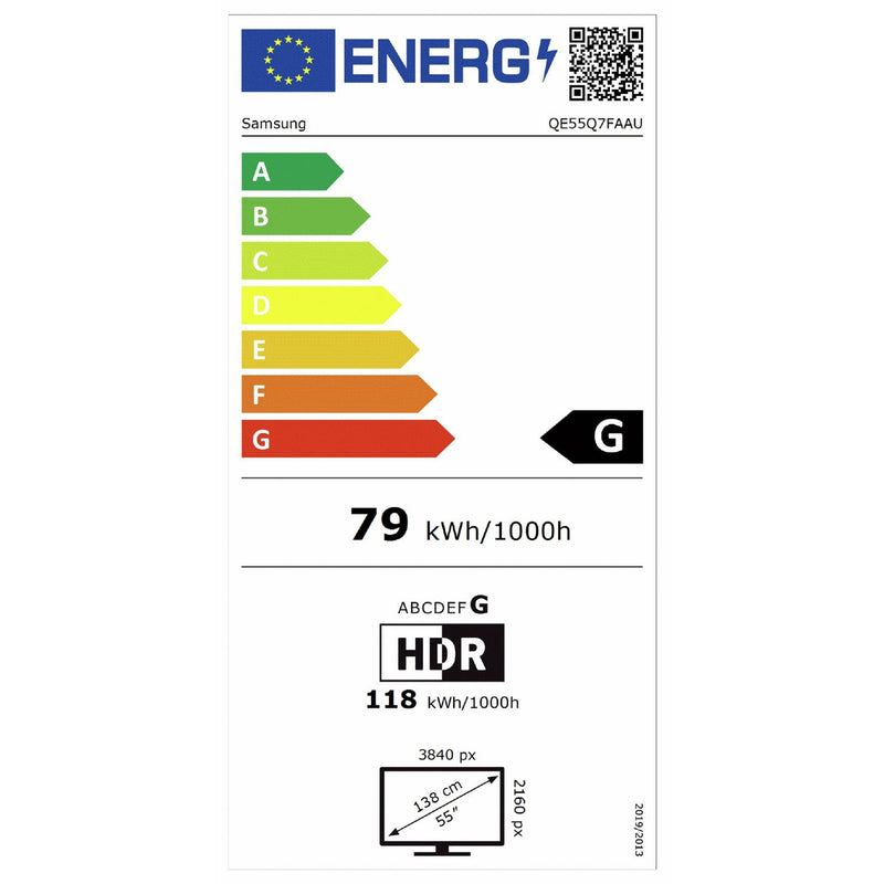 Samsung 55 inch QLED Smart TV, imported from the UK