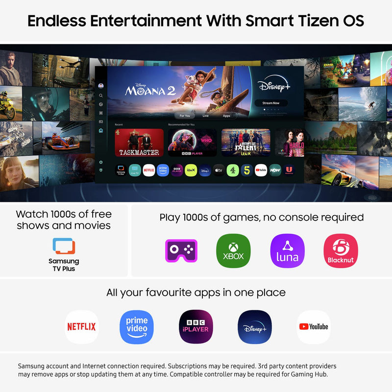 Samsung 55 inch QLED Smart TV, imported from the UK