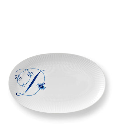 Harrods Royal Copenhagen Alphabet Coll Oval Porcelain Plate 23.5cm- Buy online at McGrocer