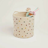 Great Little Trading Company rope storage basket pastel spot 28cm (British brand)