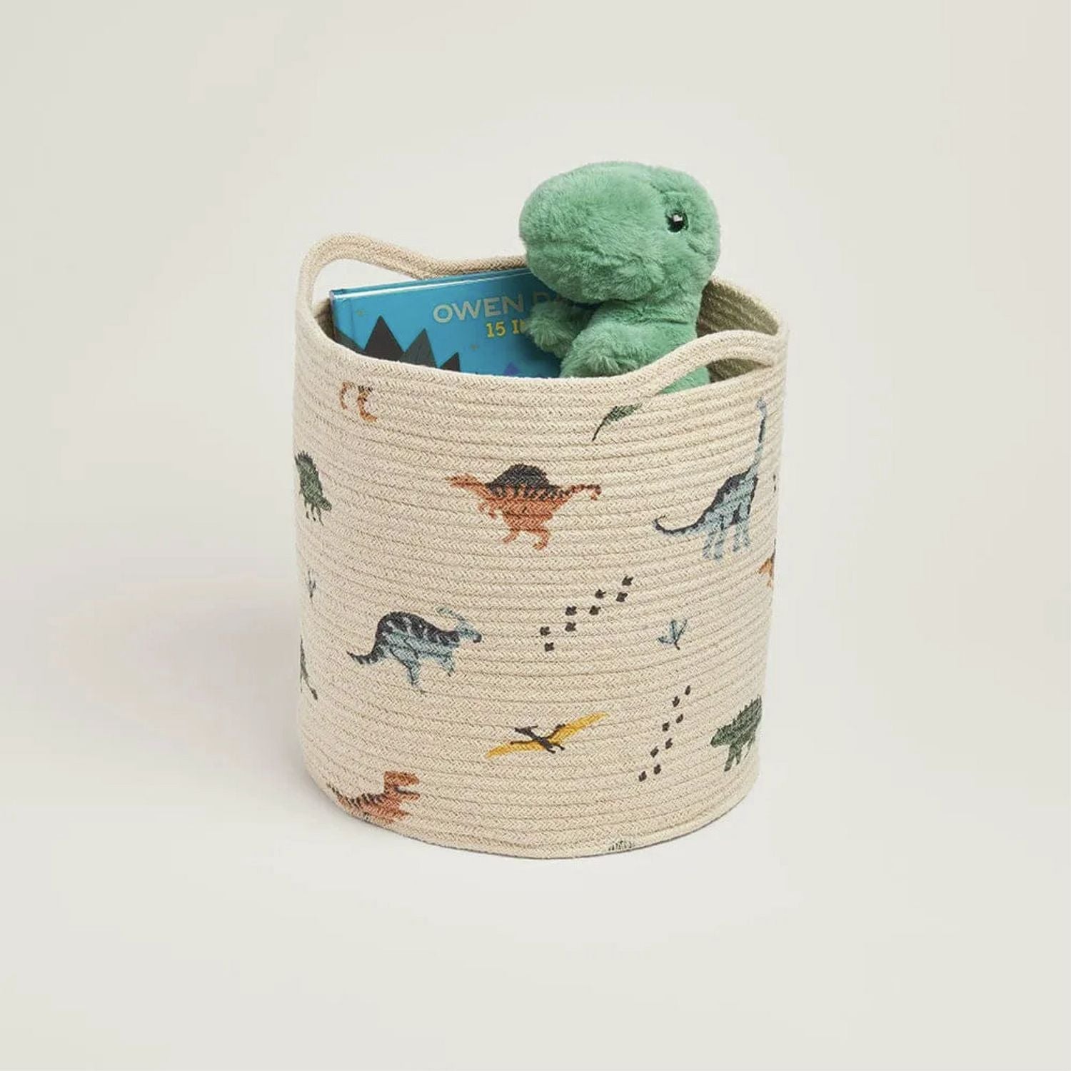 Great Little Trading Company rope basket dinosaur, imported from the UK