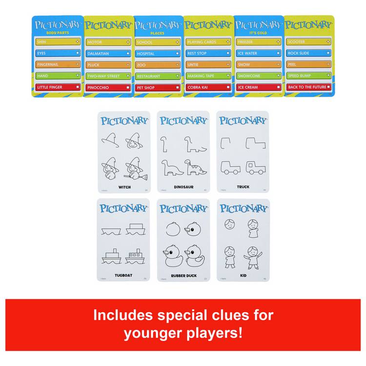 Mattel Pictionary family board game (British brand)