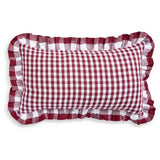 Habitat gingham cushion 50x30cm berry, imported from the UK