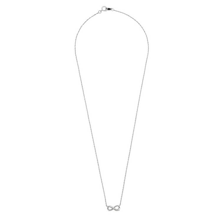 Revere sterling silver diamond infinity necklet, UK version