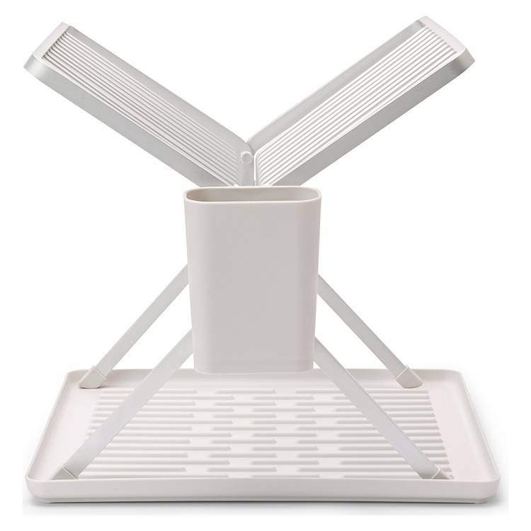 Brabantia sink side foldable dish rack in light grey, UK version