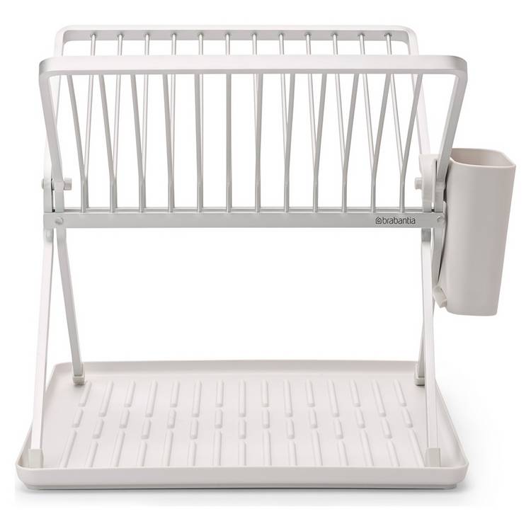 Brabantia sink side foldable dish rack in light grey, UK version