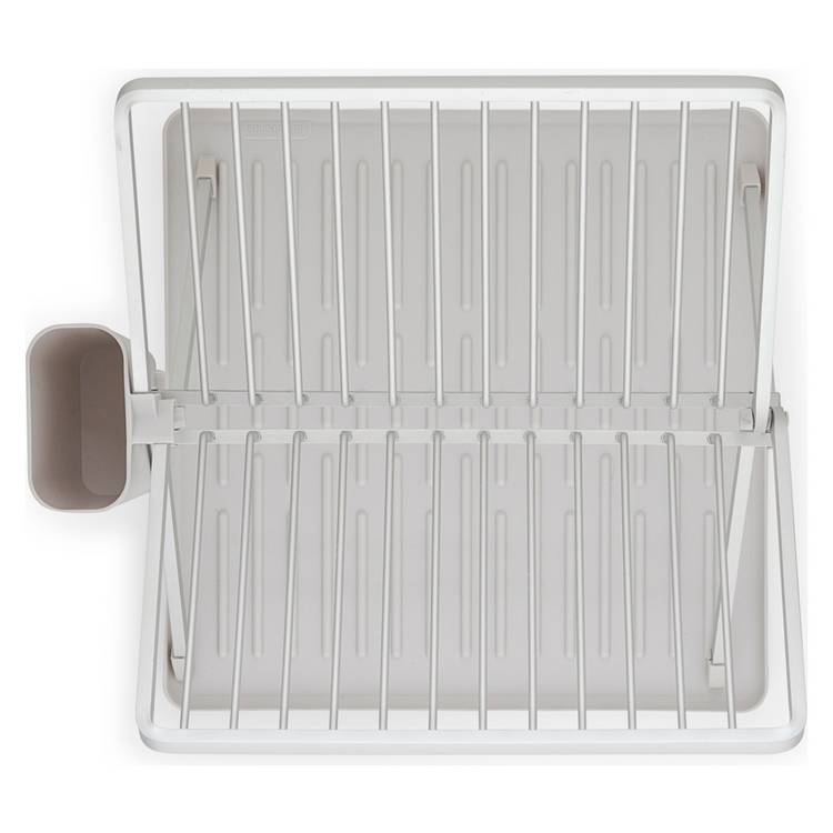 Brabantia sink side foldable dish rack in light grey, UK version