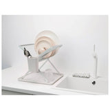 Brabantia sink side foldable dish rack in light grey, UK version