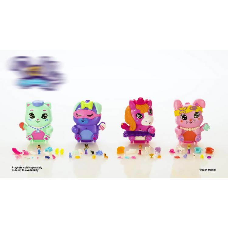 Polly Pocket Rodeo Compact playset with doll and accessories - British product