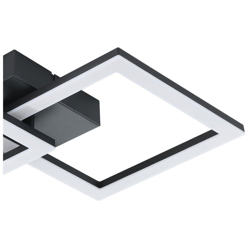 EGLO LED flush ceiling light black 31cm - British product