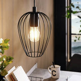 EGLO Newtown pendant light black steel adjustable drop - British product