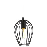 EGLO Newtown pendant light black steel adjustable drop - British product