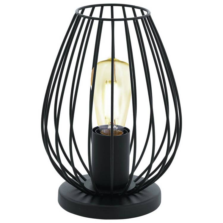 EGLO Newtown steel table lamp black - British product