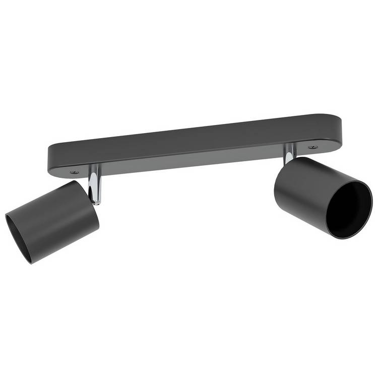 EGLO Reciso-E 2 light spotlight bar black steel (British brand)
