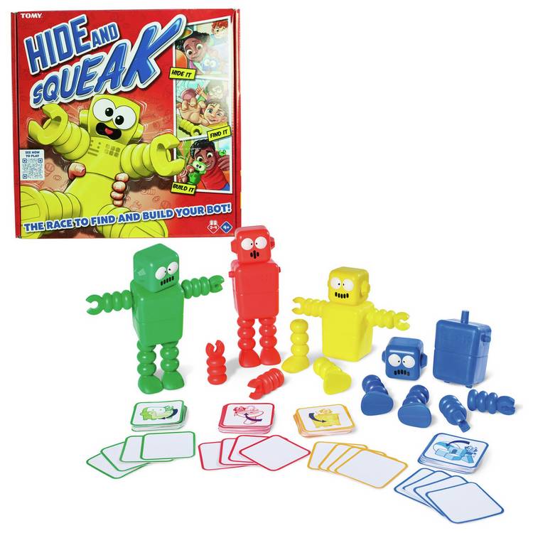 Tomy Hide and Squeak Robots game - British product