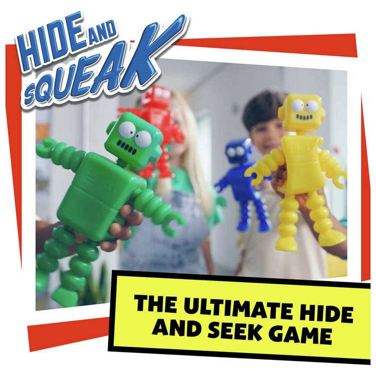 Tomy Hide and Squeak Robots game - British product