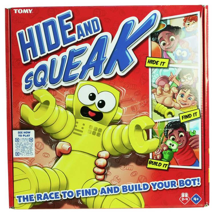 Tomy Hide and Squeak Robots game - British product