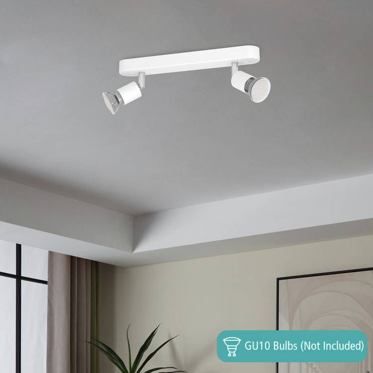 EGLO Stecci-E white spotlight bar 7.5cm drop - British product