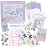 Hello Kitty large art colouring set with sheets and notepad - British product