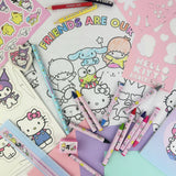 Hello Kitty large art colouring set with sheets and notepad - British product