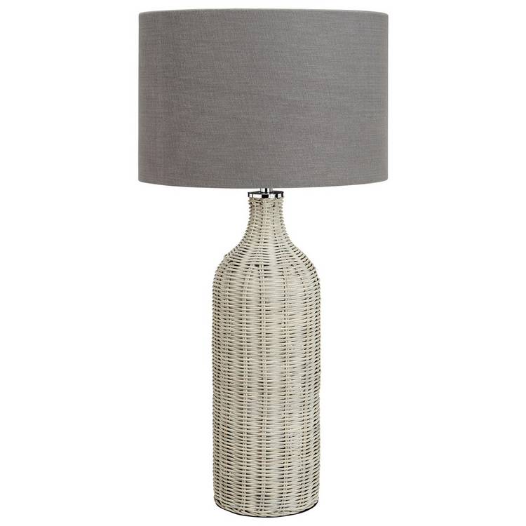 Pacific Anika rattan bottle lamp grey - British brand