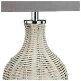 Pacific Anika rattan bottle lamp grey - British brand
