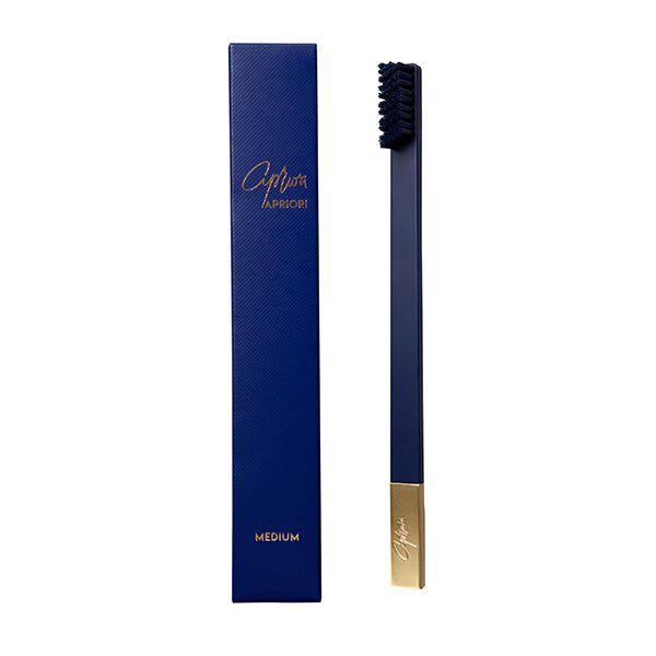 APRIORI Sapphire Blue Gold Medium toothbrush - British product