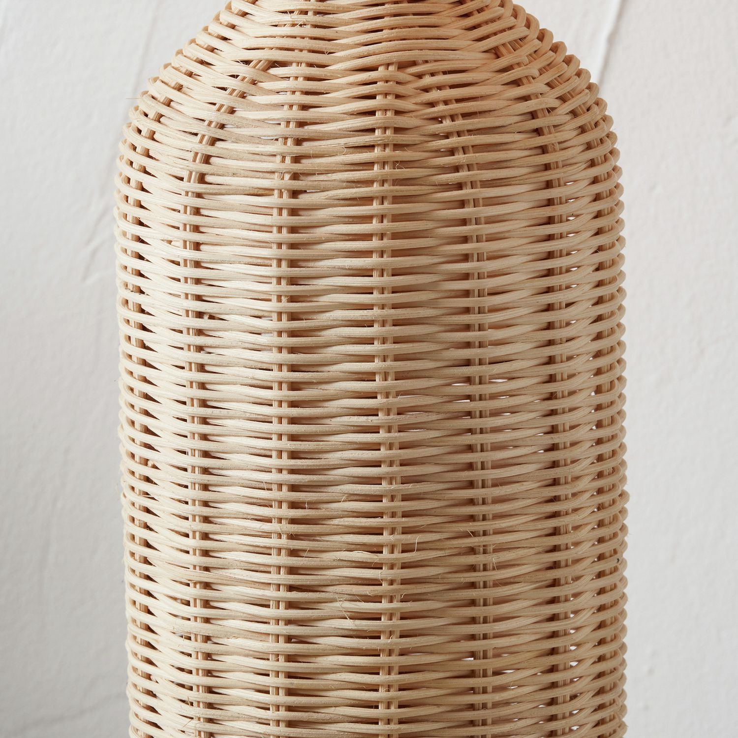 Pacific Anika Rattan Bottle Table Lamp - Natural & White