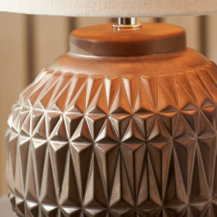 Pacific Anneli ceramic table lamp bronze Aztec (British brand)