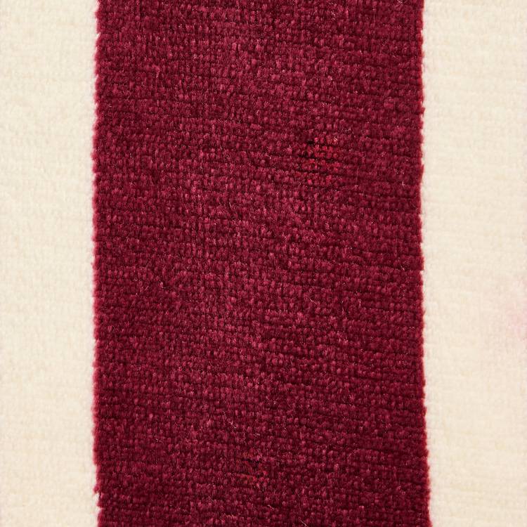 Argos Home fleece bedding set stripe print burgundy single, imported from the UK