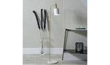 Pacific Biba marble footed floor lamp gold and white (British brand)