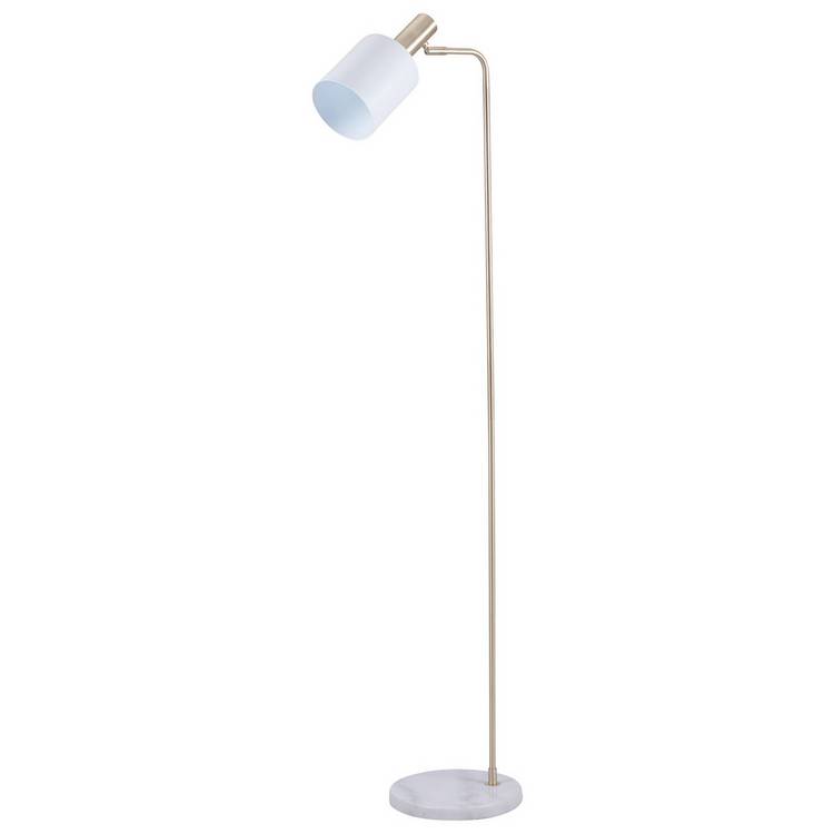 Pacific Biba marble footed floor lamp gold and white (British brand)