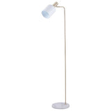 Pacific Biba marble footed floor lamp gold and white (British brand)