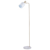 Pacific Biba marble footed floor lamp gold and white (British brand)