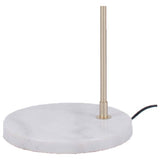 Pacific Biba marble footed floor lamp gold and white (British brand)