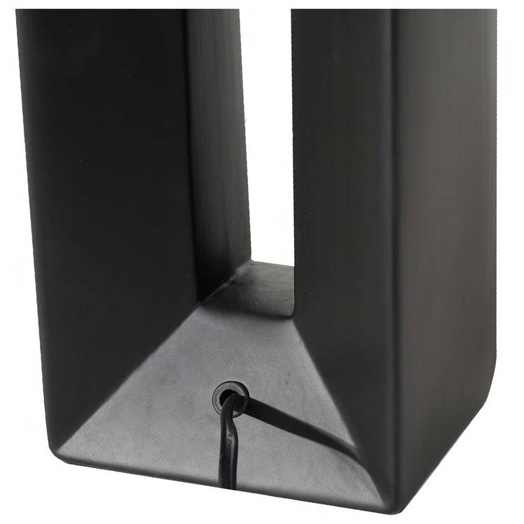 Pacific ceramic tall table lamp black and cream (British brand)