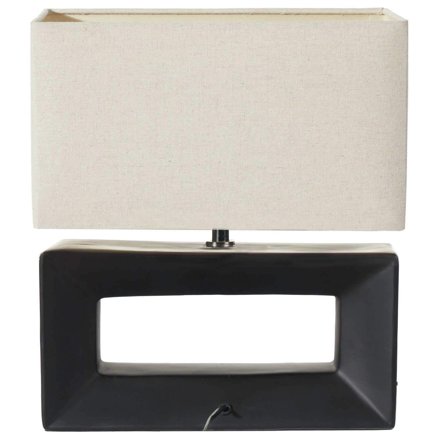 Pacific Block ceramic table lamp black cream (British brand)